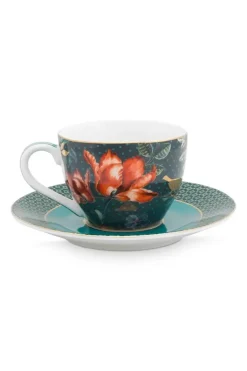 Espresso Tasse|Pip Studio Winter Wonderland Espresso Tasse & Untertasse Dunkelblauw