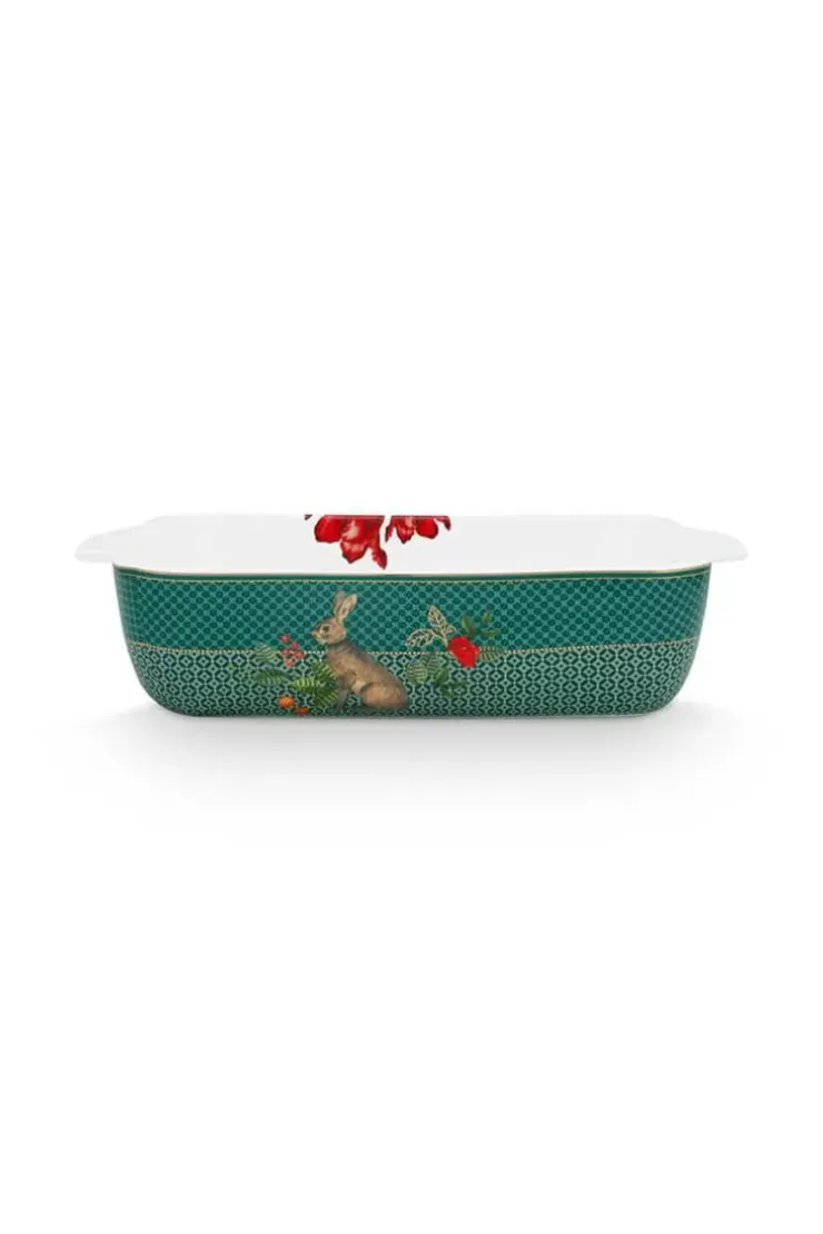 Backgeschirr|Pip Studio Winter Wonderland Servierschale Rechteckig Gros Grun