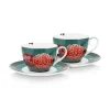 Porzellan Sets|Pip Studio Winter Wonderland Set/2 Cappuccino Tasse & Untertasse Grun