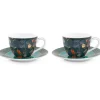 Tasse & Untertasse|Pip Studio Winter Wonderland Set/2 Espresso Tassen & Untertassen Dunkelblau