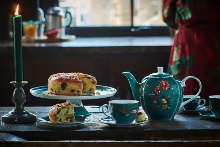 Tasse & Untertasse|Pip Studio Winter Wonderland Set/2 Espresso Tassen & Untertassen Dunkelblau