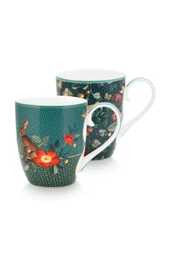 Porzellan Sets|Pip Studio Winter Wonderland Set/2 Tasse Xl Grun