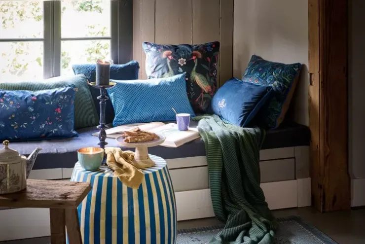Zierkissen|Pip Studio Zierkissen Quilted Dunkelblau