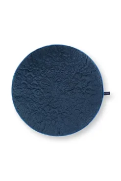 Zierkissen|Pip Studio Zierkissen Rund Quiltey Days Dunkel Blau