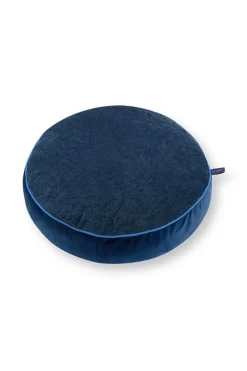 Zierkissen|Pip Studio Zierkissen Rund Quiltey Days Dunkel Blau