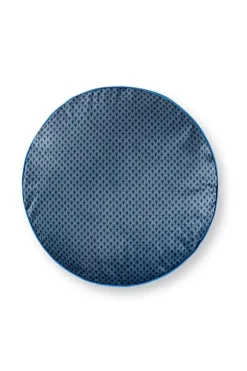 Zierkissen|Pip Studio Zierkissen Rund Quiltey Days Dunkel Blau