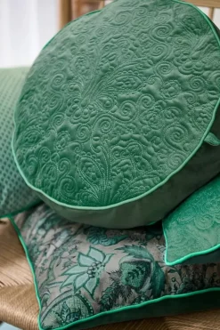 Zierkissen|Pip Studio Zierkissen Rund Quiltey Days Grun